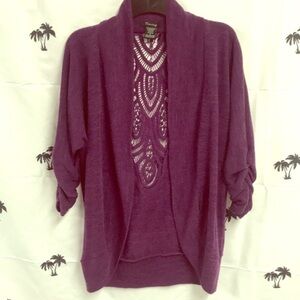 Timing Purple Cardigan Sweater